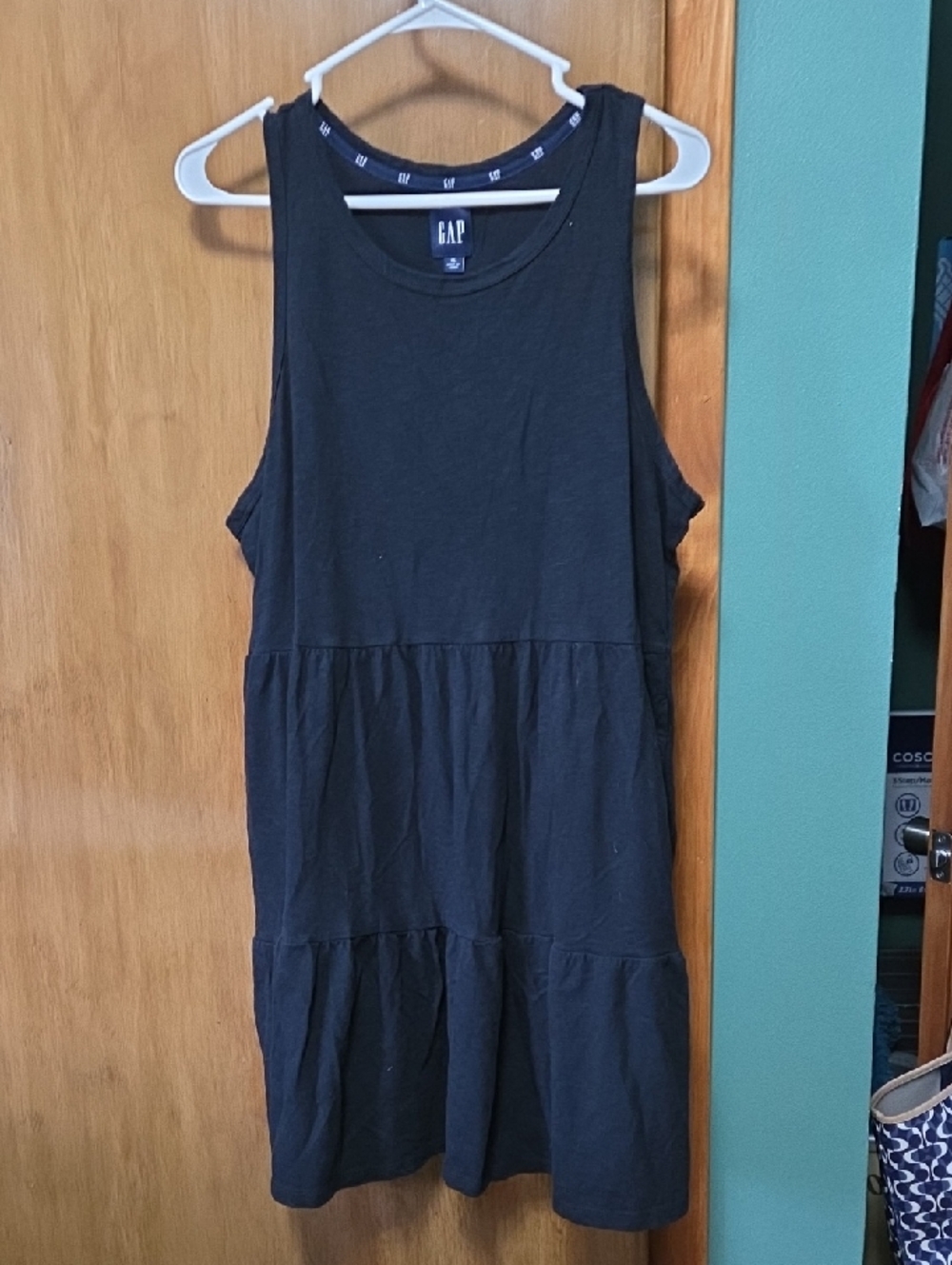 **2 for $10** GAP Black Sleeveless Tiered Summer Dress